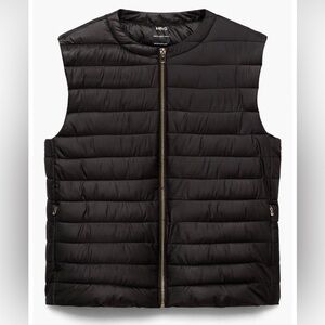 Mango Black Quilted Vest